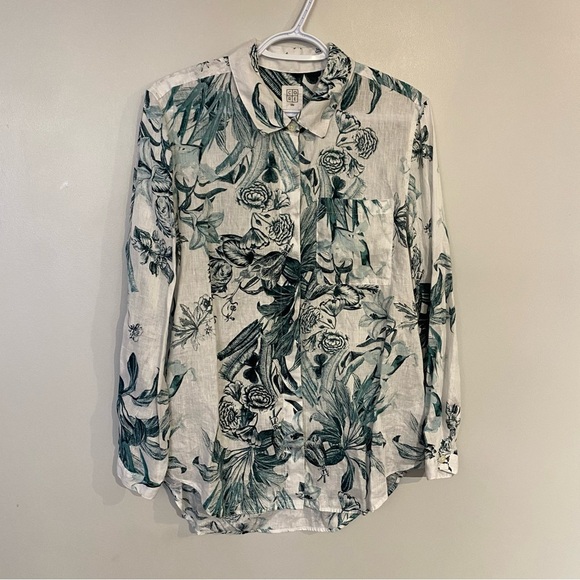 Core Life linen blouse hidden button front medium - Picture 1 of 11